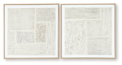 Andorfield - Wall Art Set (Set of 2) - Beige / Black / White