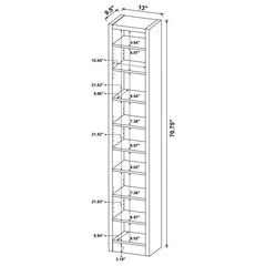 Eliam - 9-Shelf Bookcase - Cappuccino