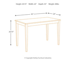 Kimonte - Dark Brown - Rectangular Dining Room Table