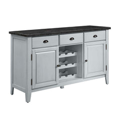 Lanton - Server - Natural Marble & Antique White