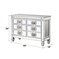 Varian - Server - Mirrored & Antique Platinum - 34"