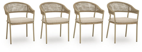 Orchard Beach - Arm Chair With Cushion (Set of 4) - Beige