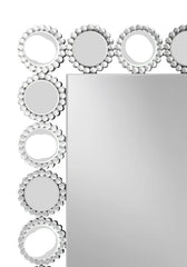 Aghes - Vanity Mirror With Lighting - Silver