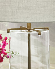 Gizeh - Glass Table Lamp - Clear / Gold Finish