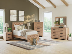 Sanginlane - Panel Bedroom Set