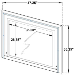 Veronica - Dresser Mirror - Light Silver