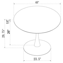 Arkell - Round Faux Marble Top Dining Table