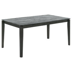 Stevie - Rectangular Faux Marble Top Dining Table