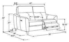 Derek - Upholstered Power Reclining Loveseat