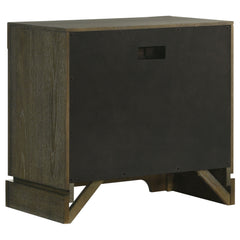 Gran Park - 2-Drawer Nightstand Bedside Table - Dark Cocoa