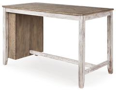 Skempton - Rectangular Counter Table With Storage - White