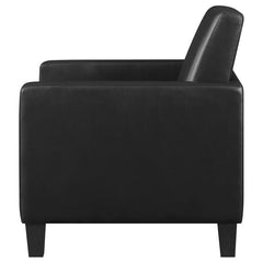 Julio - Upholstered Track Arm Accent Chair - Black