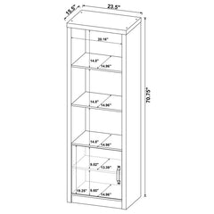 Burke - 3-Shelf Engineered Wood Media Tower - Gray Driftwood