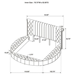 Sonya - Upholstered Round Storage Bed