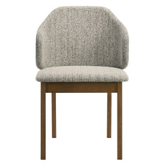 Oleia - Side Chair (Set of 2) - Chenille & Walnut
