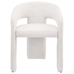 Eudora - Boucle Upholstered Dining Arm Chair - Cream