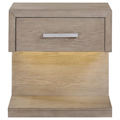 Kenora - 1 Drawers Nightstand Bedside Table - Barley Brown