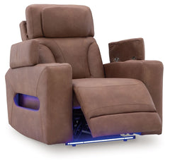 Clean-Slate - Caramel - Power Recliner / Adj Headrest