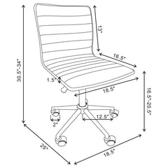 Chryses - Upholstered Adjustable Home Office Desk Chair