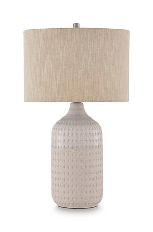 Capwich - Ceramic Table Lamp - Beige / White
