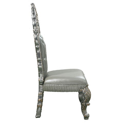 Sandoval - Side Chair (Set of 2) - Beige Synthetic Leather & Champagne