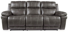 Erlangen - Dark Gray - PWR REC Sofa with ADJ Headrest