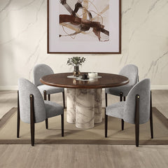 Harvey - Round Dining Table - Brown