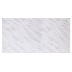 Zander - Dining Table - White Printed Faux Marble Top & Mirrored Silver