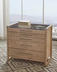 Smithson - 5-Drawer Rectangular Floating Chest - Gray Oak