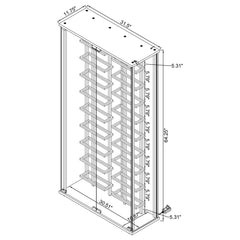 Montara - Tempered Glass Wine Storage LED Curio Cabinet - Chrome