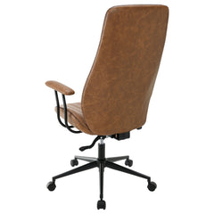 Ranger - Upholstered Adjustable Home Office Desk Chair- Brown