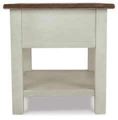 Bolanburg - White / Brown / Beige - Rectangular End Table