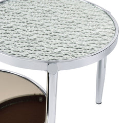 Abbe - Coffee Table - Glass & Chrome Finish