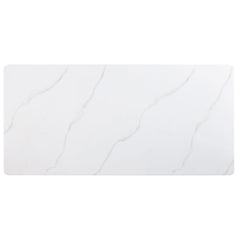 Telvin - Rectangular Marble Top Dining Table White - White Marble