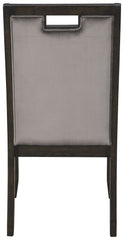 Hyndell - Gray / Dark Brown - Dining Uph Side Chair (Set of 2)