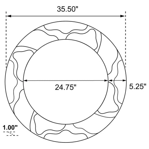 Dorinda - Round Kintsugi Style Wall Mirror - Gold