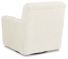 Herstow - Swivel Glider Accent Chair - Ivory