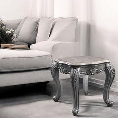 Ariadne - End Table - Marble & Platinum