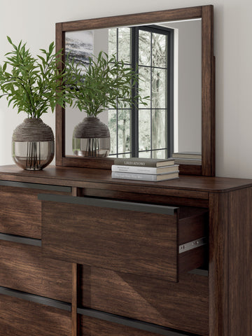 Dilenno - Dark Brown - Dresser And Mirror