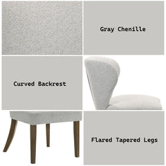 Dillon - Side Chair (Set of 2) - Gray / Walnut