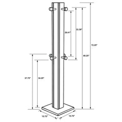 Rikkie - Coat Rack And Mirror - Walnut