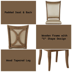 Harald - Side Chair (Set of 2) - Beige PU & Gray Oak