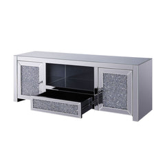 Noralie - TV Stand - Mirrored & Faux Diamonds