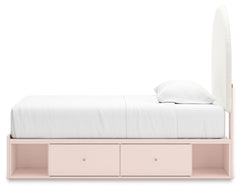 Wistenpine - Upholstered Panel Bed With Storage