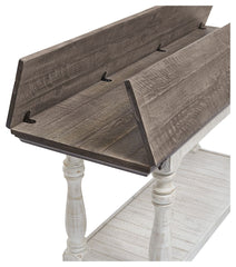 Havalance - Gray / White - Flip Top Sofa Table