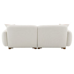 Darius - Sofa With 2 Pillows - Beige Boucle