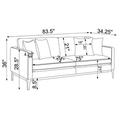 Apperson - Upholstered Track Arm Sofa Set