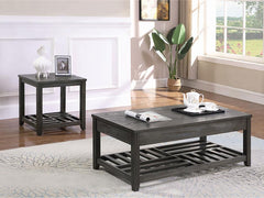 Cliffview - 1-Shelf Rectangular End Table - Gray