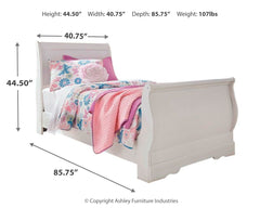 Anarasia - Kids Sleigh Bed Set