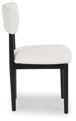 Xandrum - White / Black - Dining Upholstered Side Chair (Set of 2)